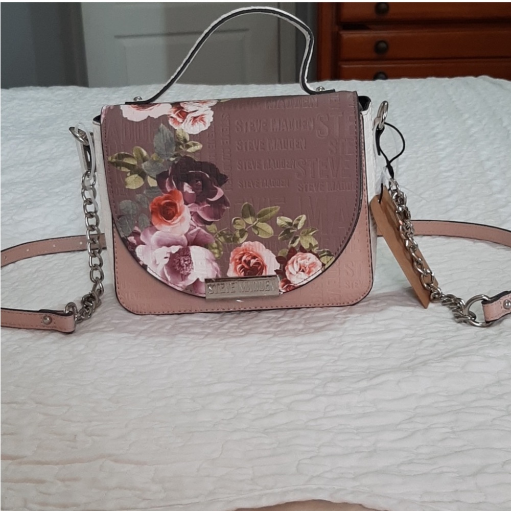 Steve Madden Pink Floral Crossbody Bag